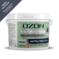 Краска фактурная Ozon Шагрень-волна фасад белая 9л обычная