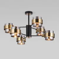 Люстра потолочная EUROSVET a060652 6 ламп 10 м² цвет черный