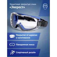 Очки защитные закрытые Ампаро Эверест 2107 прозрачные с защитой от запотевания