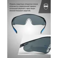 Очки защитные открытые Ампаро Гелиос 1114 черные с защитой от запотевания