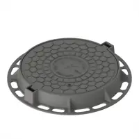 Люк колодца Геопром 672мм серо-черный