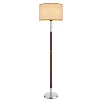 Торшер LUSSOLE LSP-0627 цвет бежевый/матовый никель/махагон