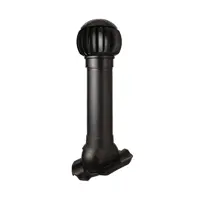 Нанодефлектор Polivent ND160 с вентиляционным выходом утепленный Н700 для кровельного профнастила 20 мм цвет черный