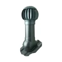 Нанодефлектор Polivent ND160 с вентиляционным выходом утепленный Н500 для кровельного профнастила 20 мм цвет серый