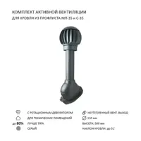 Нанодефлектор Polivent ND100 с манжетой 110 для профнастила 35 мм цвет серый