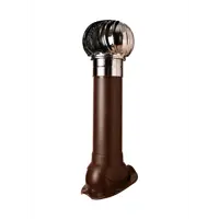 Турбодефлектор Polivent TD160 НСТ утепленный Н700 для металлочерепицы Monterrey цвет коричневый