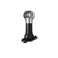 Турбодефлектор Polivent TD160 ОЦ утепленный Н500 для кровельного профнастила 20 мм цвет черный