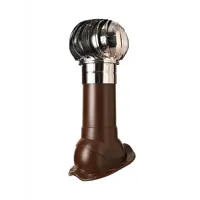 Турбодефлектор Polivent TD160 НСТ утепленный Н500 для металлочерепицы Monterrey цвет коричневый