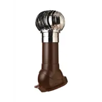 Турбодефлектор Polivent TD160 НСТ утепленный Н500 для кровельного профнастила 35мм цвет коричневый