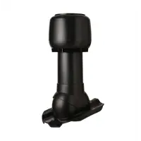 Колпак Polivent D160 с вентиляционным выходом утепленный Н500 для кровельного профнастила 20 мм цвет черный