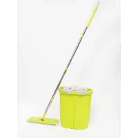 Швабра COZY PLACE G100//желтый с вертикальным отжимом и двухкамерным ведром