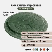 Люк колодца Новая Эра ⌀730мм зеленый