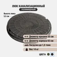 Люк колодца Новая Эра ⌀630мм черный