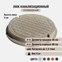 Люк колодца Новая Эра ⌀460мм серый