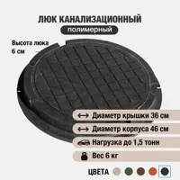 Люк колодца Новая Эра ⌀460мм черный