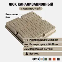 Люк колодца Новая Эра 400x400мм серый
