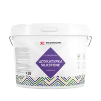 Штукатурка декоративная Ecoroom SilkStone Короед цвет белый 18 кг