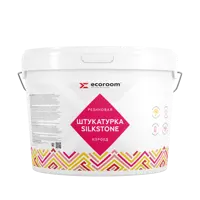 Штукатурка резиновая Ecoroom SilkStone Короед цвет белый 16 кг