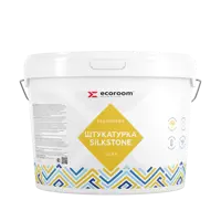 Штукатурка резиновая Ecoroom SilkStone Шуба цвет белый 16 кг