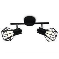 Светильник настенно-потолочный AMBRELLA LIGHT TR8621 2 лампы 8 м² цвет хром/черный