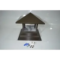 Колпак на трубу DMD 400x520мм RAL 8019 с отражателем из нержавейки