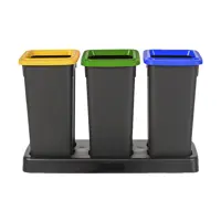 Мусорное ведро Plafor Fit bin 20 л цвет желтый/зеленый/синий 3 шт