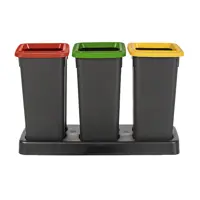 Контейнер для мусора Plafor Fit bin 20 л цвет красный/зеленый/желтый 3 шт