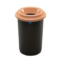 Контейнер для мусора Plafor Eco bin 50 л цвет черный/коричневый