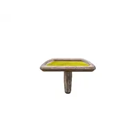 Светоотражатель дорожный КД-3-2 алюминий 100x100x70 мм желтЫЙ