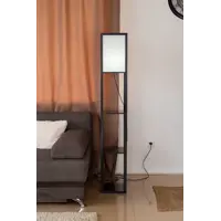 Торшер светодиодный PLAYWOODS lampshelf с полками холодный белый свет цвет черный