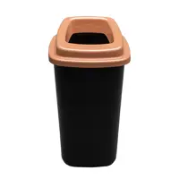 Контейнер для мусора 28 л PLAFOR Sort bin чёрный бак с коричневой крышкой