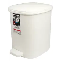 Контейнер мусорный Bora прямоугольный 10л 250x320x290 мм с педалью пластик белый