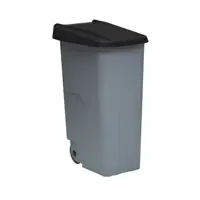 Контейнер для мусора 85 л Denox Reciclo Closed на колесах с черной крышкой