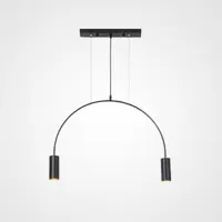 Люстра потолочная IMPERIUMLOFT 189568-26 ARC 2 лампы 4 м² цвет черный