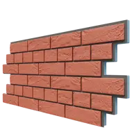 Термосайдинг Доломит Венецианский кирпич 925x438x20мм красный 0.4м²