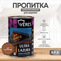 Декоративно-защитная пропитка VERES 42037 Ультра лазура №19 дуб 0.9 л