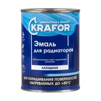 Эмаль для радиаторов Krafor 26312 белая 0.9 кг