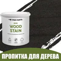 Пропитка для дерева с воском для наружных работ Profipaints Eco Wood Stain 9л Черный