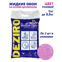 Жидкие обои Deziro zr12-1000 цвет розовый 1 кг 2 шт