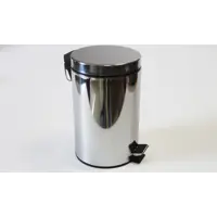 Мусорное ведро 12 л 160003 металл/пластик цвет хром