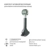 Активная вентиляция Polivent турбодефлектор TD110 оцинкованный вентиляционный выход 110 неутепленный для скатной кровли