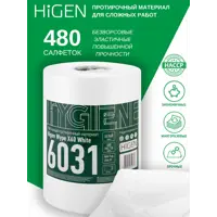 Салфетки безворсовые 6031 Higen X60 26x32см 480 листов в рулоне цвет белый