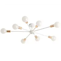 Люстра на штанге Балтийский Светлячок Сиэтл L-1008BZ 8 ламп 25 м² цвет белое золото