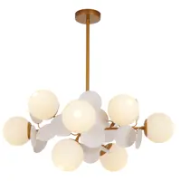 Люстра на штанге Балтийский Светлячок Севилья WL-10008 8 ламп 15 м² цвет белое золото