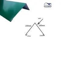 Конек Артстройсити 200x200x2000мм 0.4мм RAL 6005