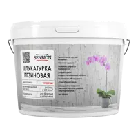 Декоративная штукатурка резиновая Короед Senbion супербелая 16 кг