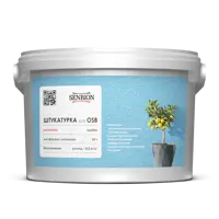 Декоративная штукатурка резиновая Шуба для OSB Senbion белоснежная 16 кг