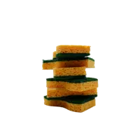 Губка для мытья посуды Pol` hop цвет зелено-желтый 6 шт