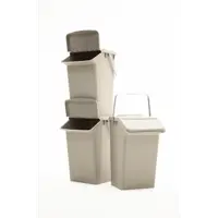 Комплект мусорных баков Sortic для раздельного сбора цвет серый 21 л 3 шт