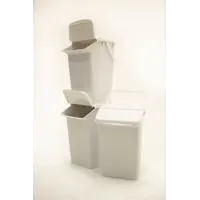 Комплект мусорных баков Sortic для раздельного сбора цвет белый 21 л 3 шт